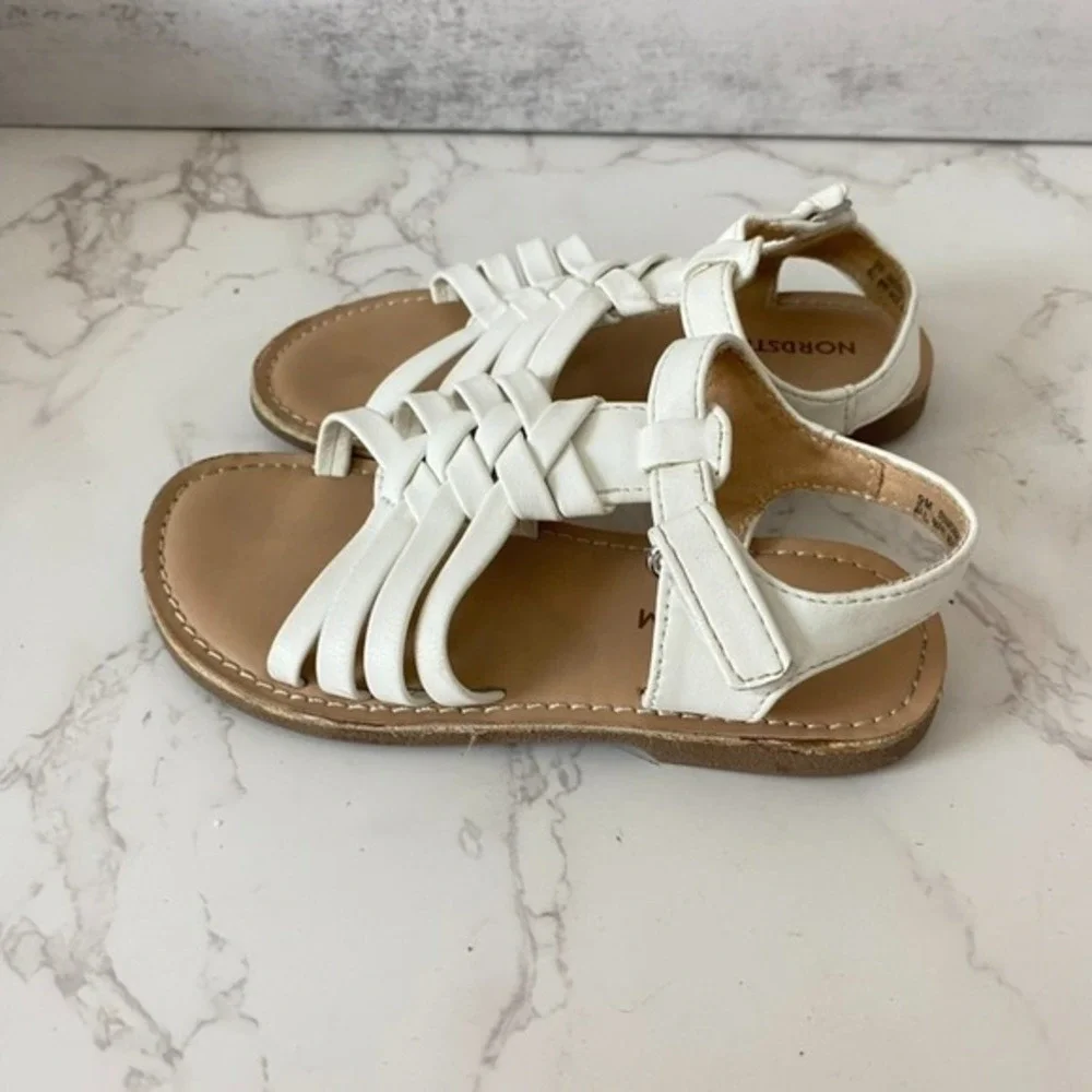 Nordstrom Sandals Little Kid Sz 9 White Dressy Girly‎